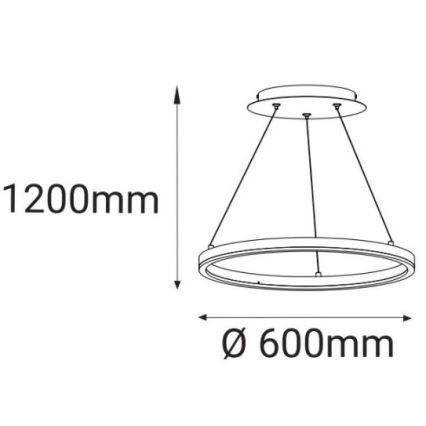LED2 - Candelabro suspenso LED CIRCLE LED/42W/230V