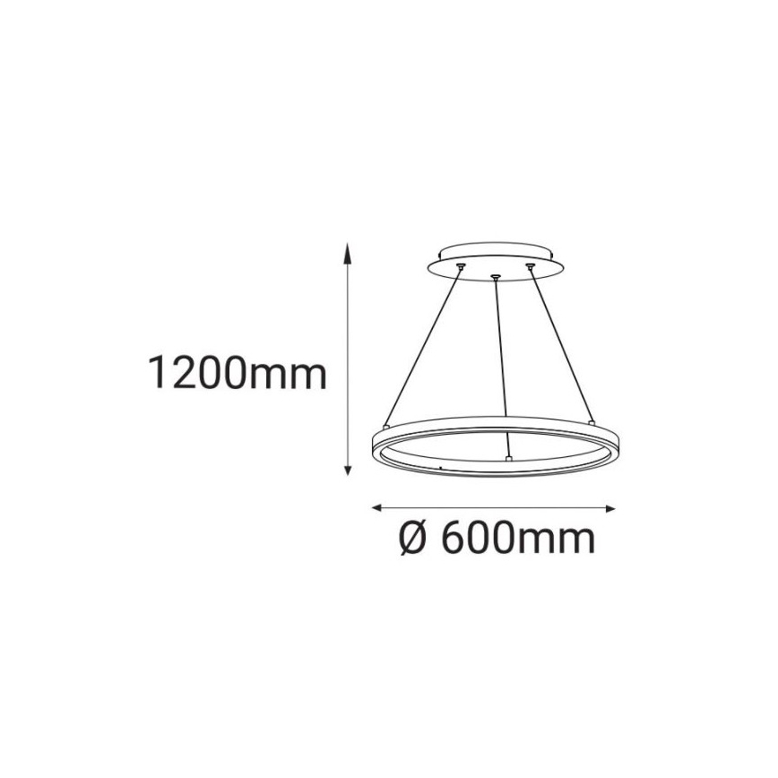 LED2 - Candelabro suspenso LED CIRCLE LED/42W/230V