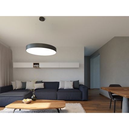 LED2 - Candelabro suspenso LED com regulação MONO LED/100W/230V 3000K/4000K preto