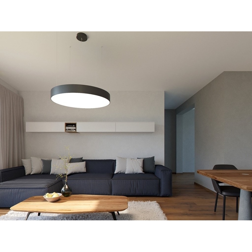 LED2 - Candelabro suspenso LED com regulação MONO LED/100W/230V 3000K/4000K preto