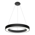 LED2 - Candelabro suspenso LED com regulação SATURN LED/50W/230V 3000K/4000K preto