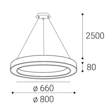 LED2 - Candelabro suspenso LED com regulação SATURN LED/60W/230V 3000K/4000K preto