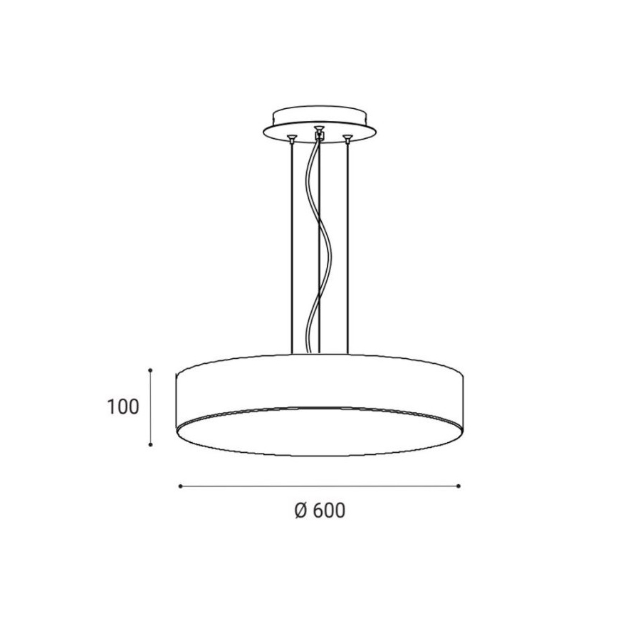 LED2 - Candelabro suspenso LED MONO LED/60W/230V 3000/4000K preto