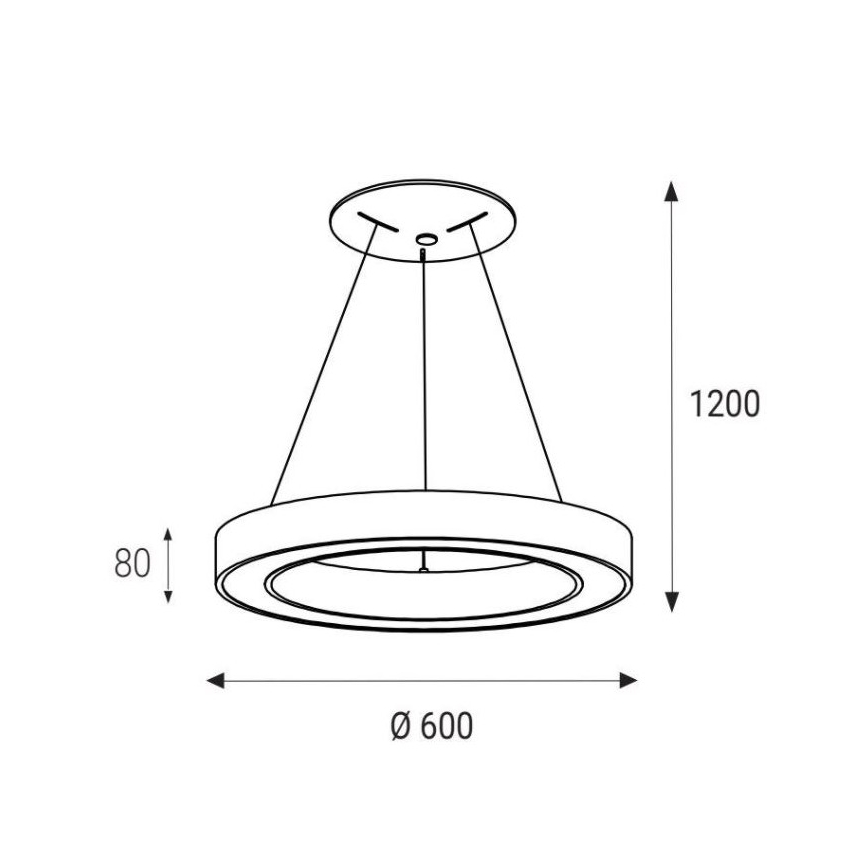 LED2 - Candelabro suspenso LED SATURN LED/50W/230V 3000/4000K branco