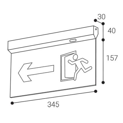 LED2 - Iluminação de emergência LED SAFE ALL LED/2W/3,6V 6000K IP40