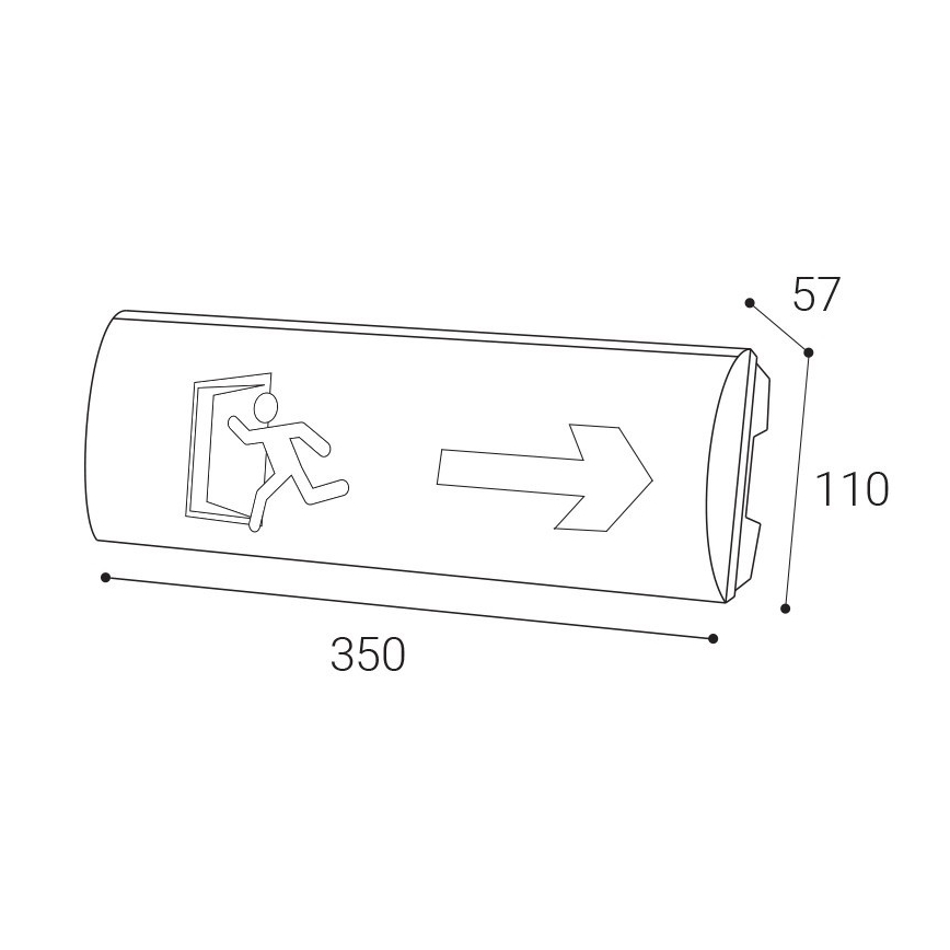 LED2 - Iluminação de emergência LED SAFE ON LED/3W/3,6V 6000K IP65