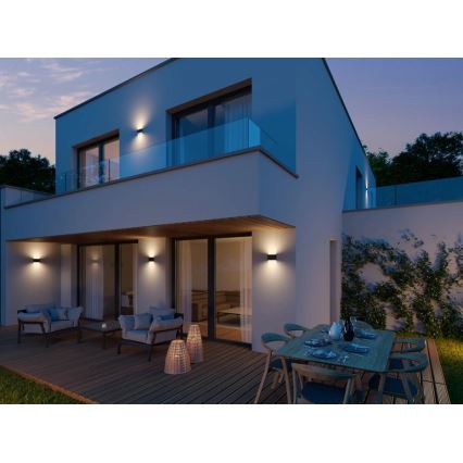 LED2 - Iluminação de parede exterior LED FLAT 2xLED/3W/230V antracite IP54