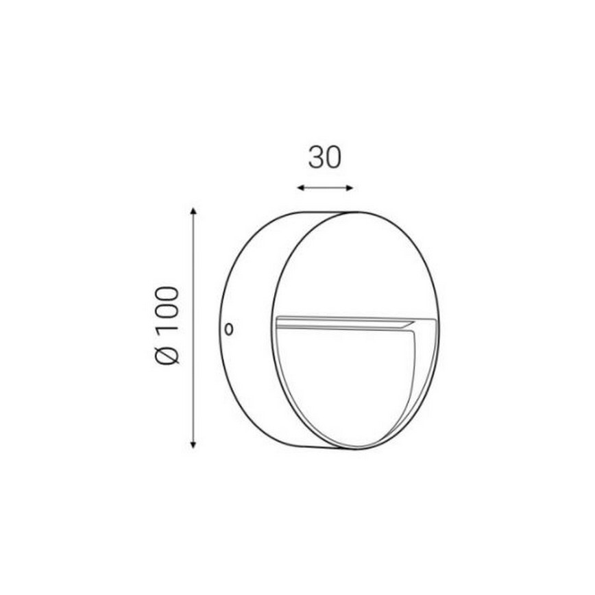 LED2 - Iluminação de parede exterior LED STEP ON LED/3W/230V IP54