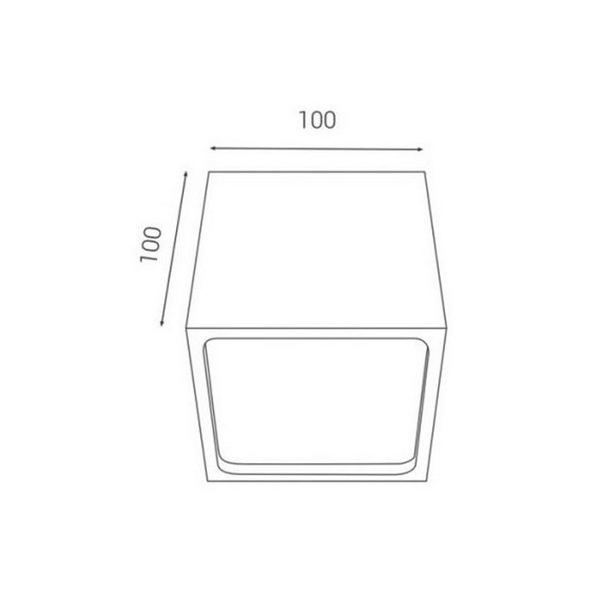 LED2 - Iluminação de teto exterior LED CUBE LED/12W/230V antracite IP54