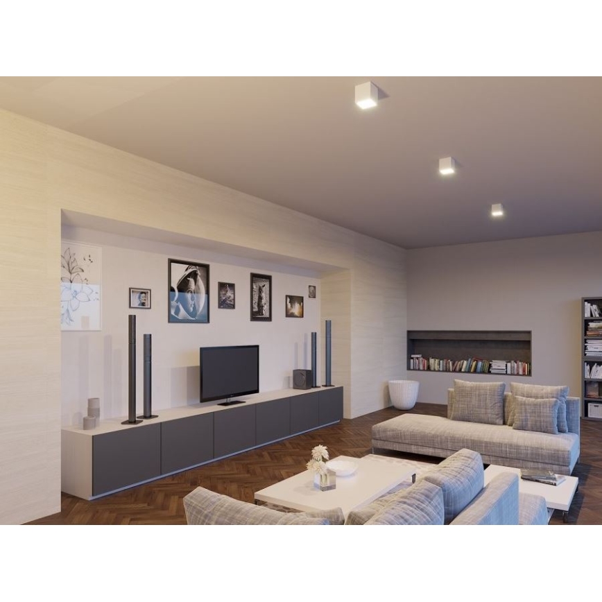 LED2 - Iluminação de teto exterior LED CUBE LED/12W/230V branca