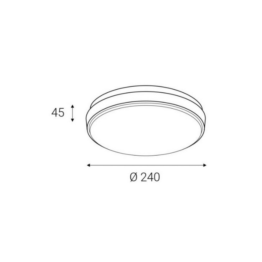 LED2 - Iluminação de teto exterior LED LUNA LED/25W/230V  IP54 redonda
