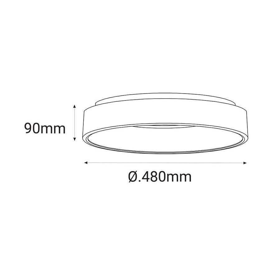 LED2 - Iluminação de teto LED BELLA LED/40W/230V 3000/4000K preta