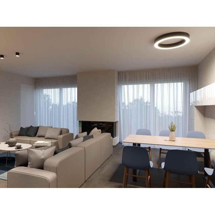 LED2 - Iluminação de teto LED com regulação SATURN LED/50W/230V 3000K/4000K preto