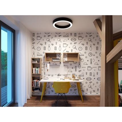 LED2 - Iluminação de teto LED com regulação SATURN LED/50W/230V 3000K/4000K preto