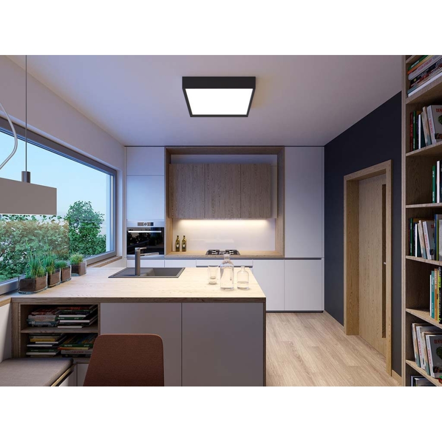 LED2 - Iluminação de teto LED MILO LED/30W/230V preta 3000/4000K