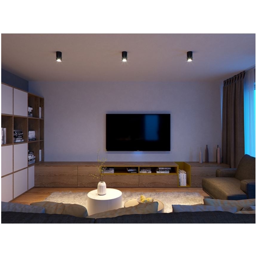 LED2 - Iluminação de teto LED TUBUS LED/9W/230V preta