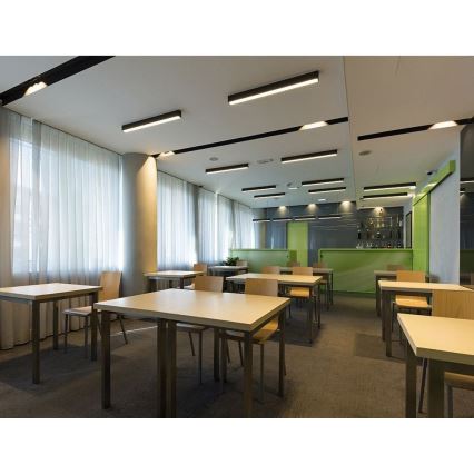 LED2 - Iluminação de teto montada à superfície LED LINO LED/30W/230V 3000/3500/4000K preta