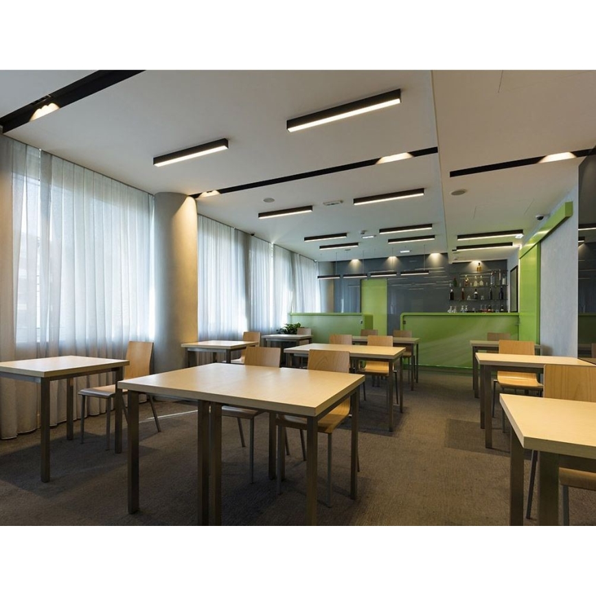 LED2 - Iluminação de teto montada à superfície LED LINO LED/30W/230V 3000/3500/4000K preta