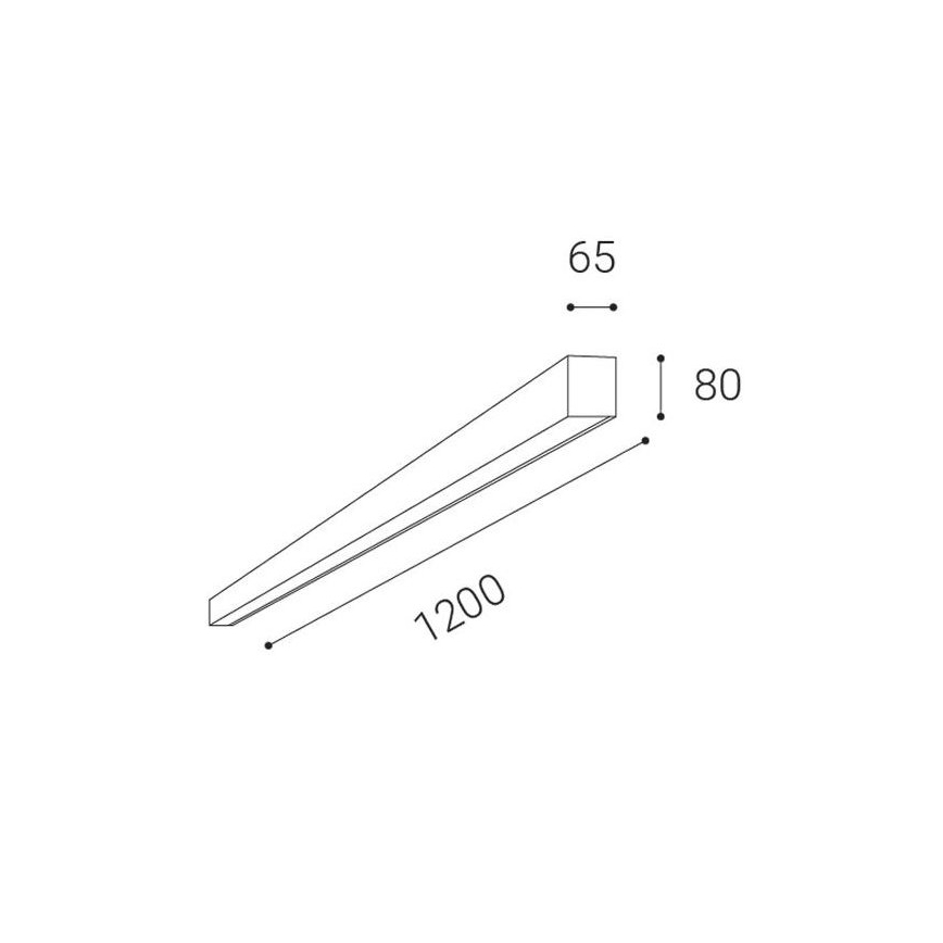LED2 - Iluminação de teto montada à superfície LED LINO LED/30W/230V 3000/3500/4000K preta