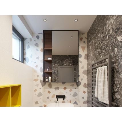 LED2 - Iluminação embutida de casa de banho LED RAY LED/10W/230V preta IP44