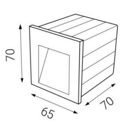 LED2 - Iluminação embutida exterior LED STEP IN LED/3W/230V IP54
