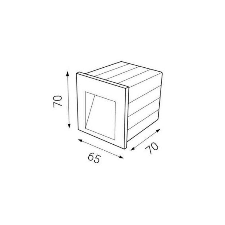 LED2 - Iluminação embutida exterior LED STEP IN LED/3W/230V IP54
