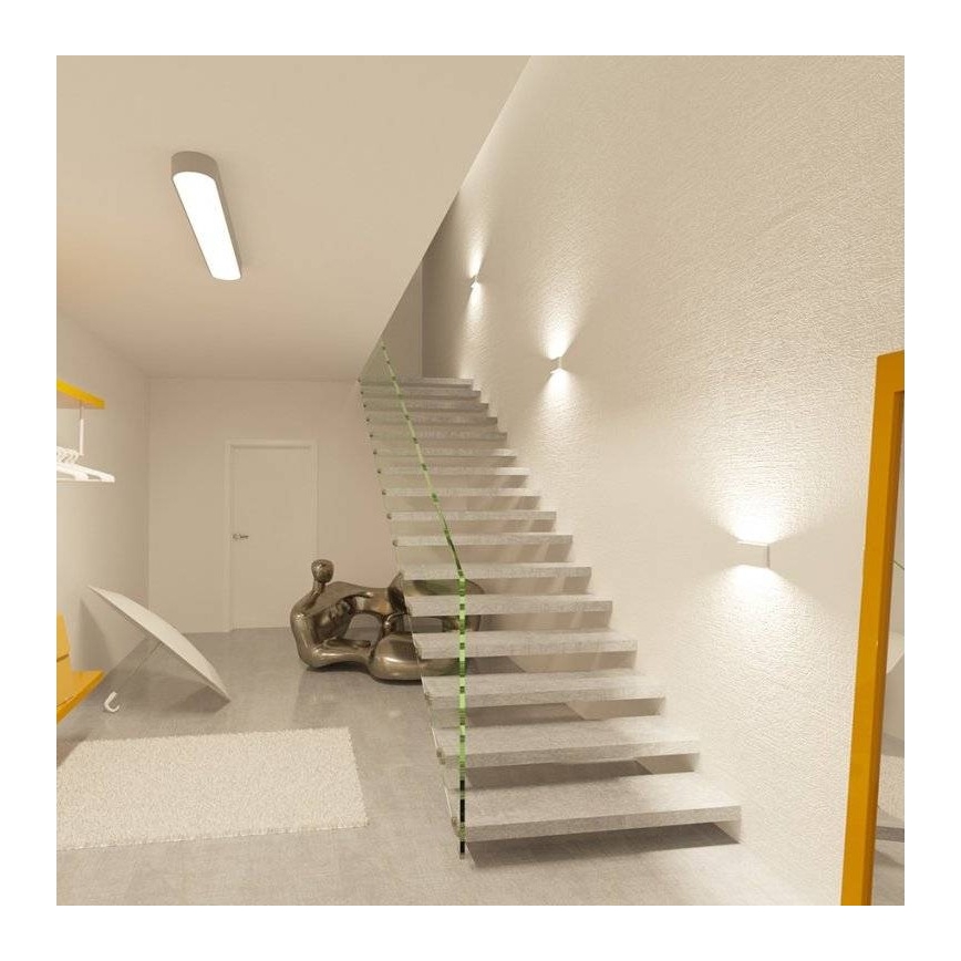 LED2 - Luminária de parede exterior LED FLAT 2xLED/3W/230V IP65 3000K/4000K/5700K branco