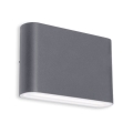 LED2 - Luminária de parede exterior LED FLAT 2xLED/3W/230V IP65 3000K/4000K/5700K preta
