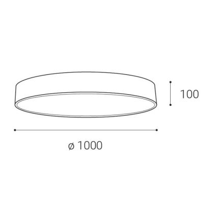 LED2 - Luminária de teto LED dimmerizável MONO LED/153W/230V 3000K/4000K preta