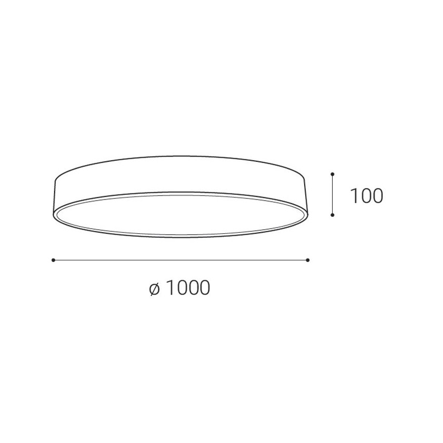 LED2 - Luminária de teto LED dimmerizável MONO LED/153W/230V 3000K/4000K preta