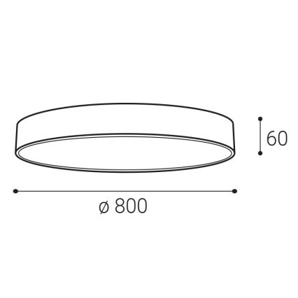 LED2 - Luminária de teto LED MONO SLIM 80W/230V 3000K/4000K diâmetro 80 cm branca