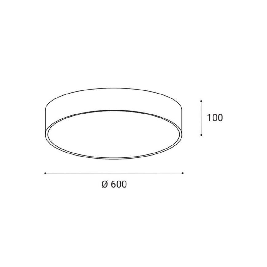 LED2 - Luminária de Teto LED MONO LED/60W/230V 3000/4000K preta