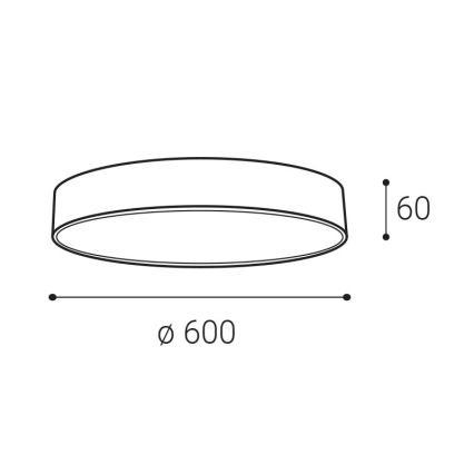 LED2 - Luminária de teto MONO SLIM LED/60W/230V 3000K/4000K Ø 60 cm branca