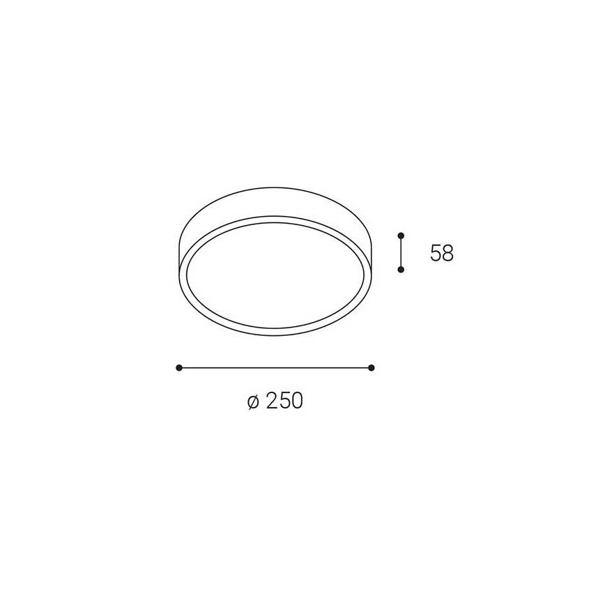 LED2 - Luminária de teto para exterior MIRA LED/18W/230V IP65 preta