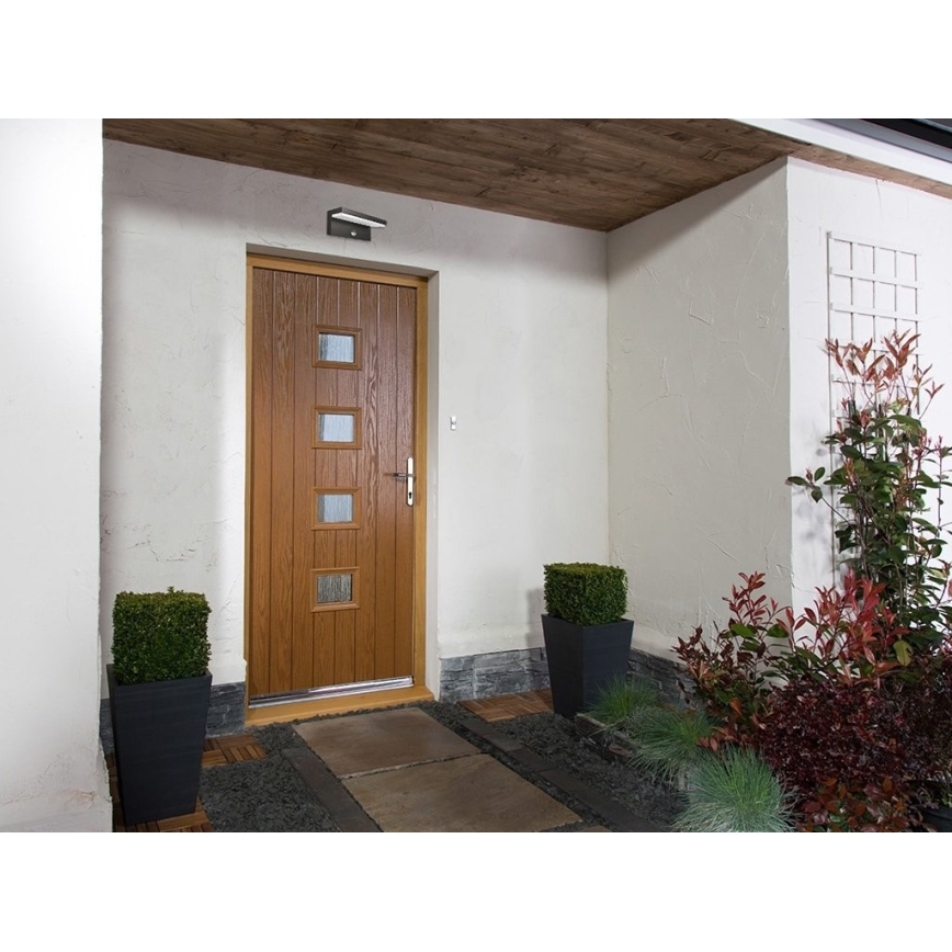 LED2 - Luminária de parede exterior LED com sensor HUGO LED/9W/230V IP54 3000K/4000K