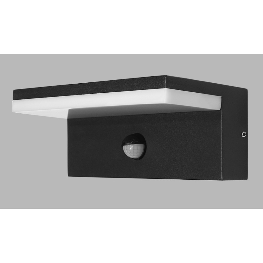 LED2 - Luminária de parede exterior LED com sensor HUGO LED/9W/230V IP54 3000K/4000K