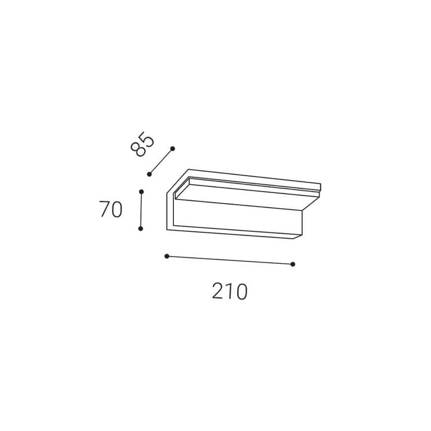 LED2 - Luminária de parede exterior LED com sensor HUGO LED/9W/230V IP54 3000K/4000K