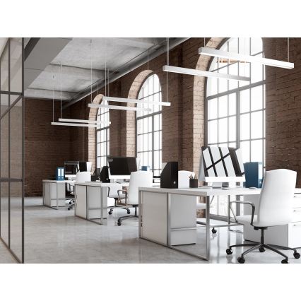 LED2 - Lustre LED suspenso por cabo LINO LED/24W/230V 3000K/3500K/4000K 90 cm preto