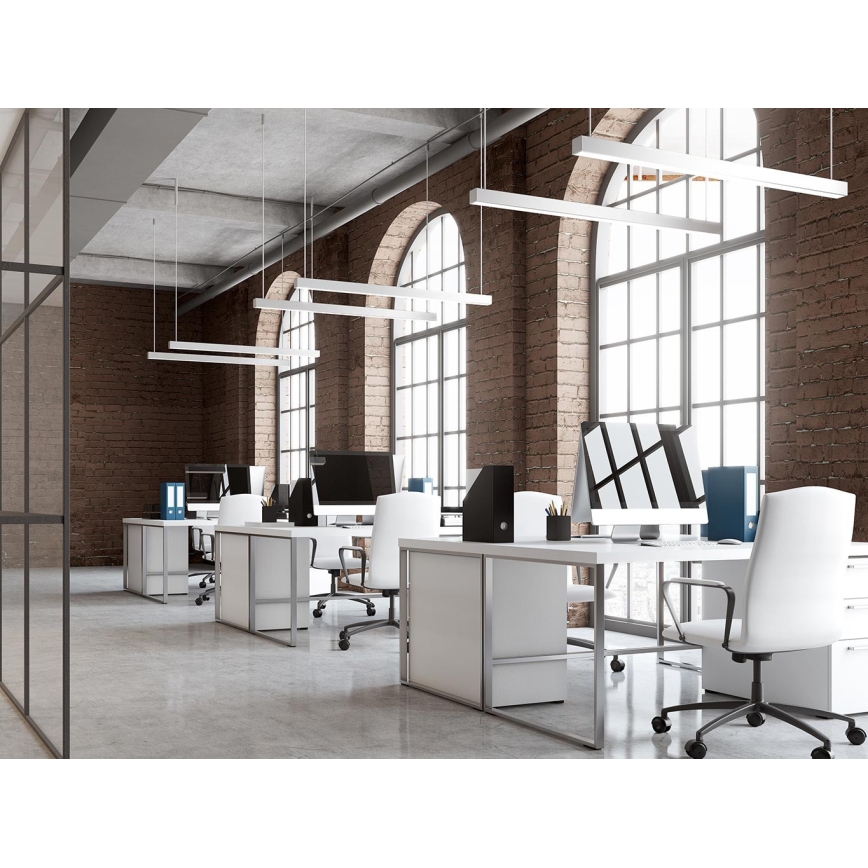 LED2 - Lustre LED suspenso por cabo LINO LED/24W/230V 3000K/3500K/4000K 90 cm preto