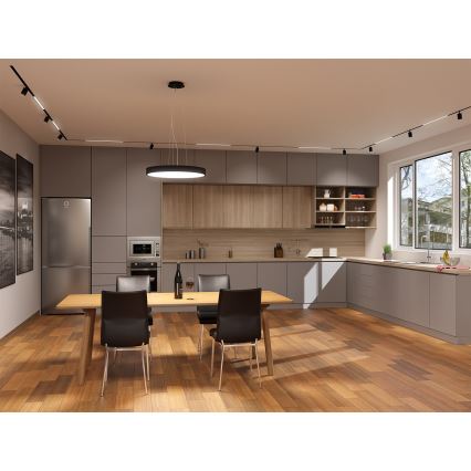 LED2 - Pendente LED em cabo MONO SLIM LED/30W/230V 3000K/4000K Ø 40 cm preto