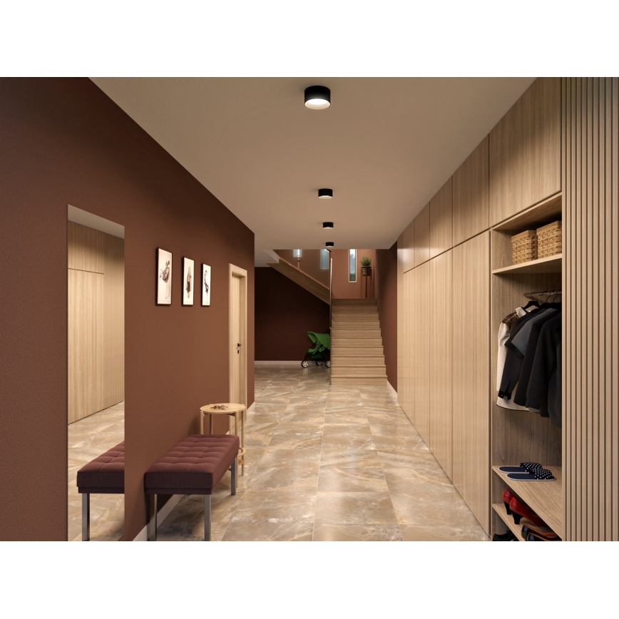 LED2 - Spot LED ZETA ON LED/8W/230V 3000/3500/4000K Ø 9 cm preto