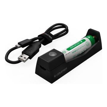 Ledlenser 500986 - Carregador de baterias 1x Li-ion 5V + bateria 750 mAh