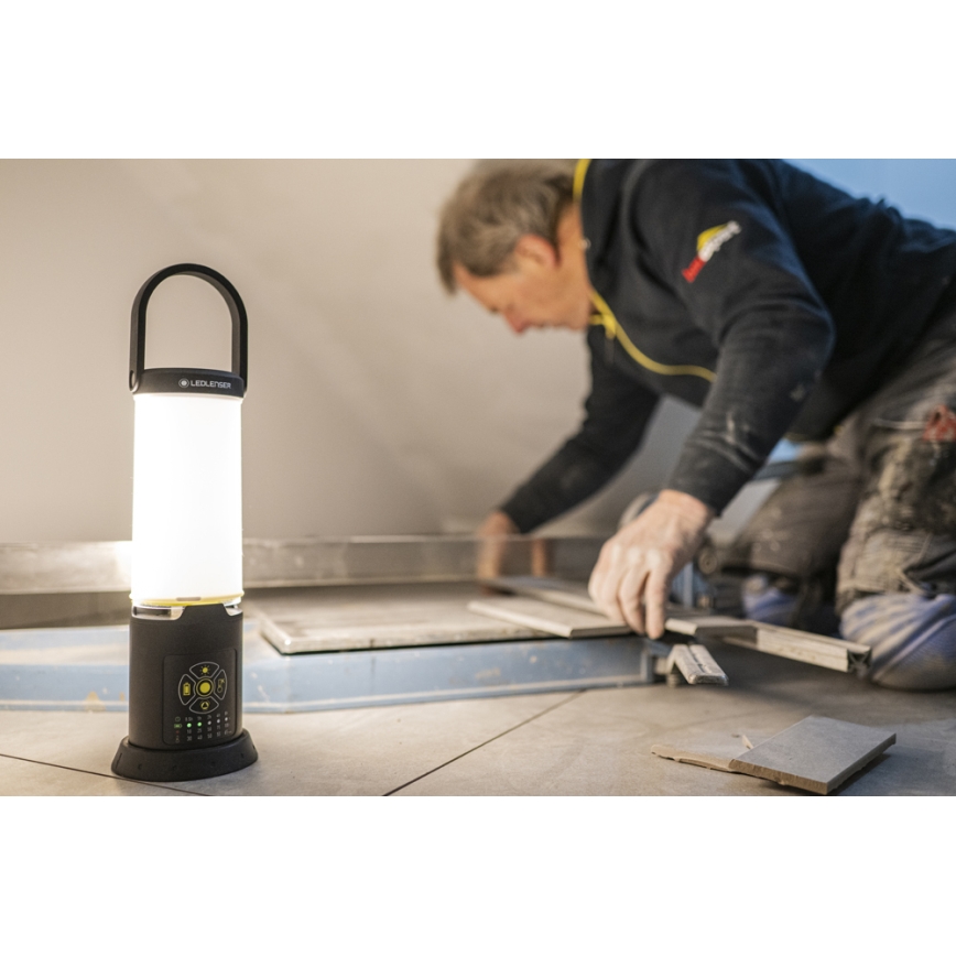 Ledlenser AL10R Work - Lanterna recarregável LED com regulagem de intensidade, 4700 mAh, IP67, 6300 lm, 9,5 h