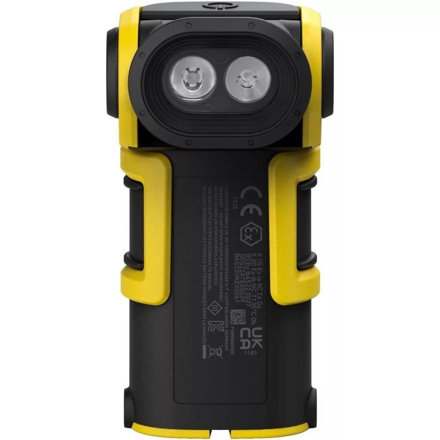Ledlenser EXC6R - Lanterna recarregável dimerizável com estação de carregamento LED/1900 mAh IP68 300 lm 10 h amarela