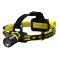 Ledlenser EXH8 - Lanterna frontal LED regulável LED/3xAA IP66 180 lm 40 h amarela