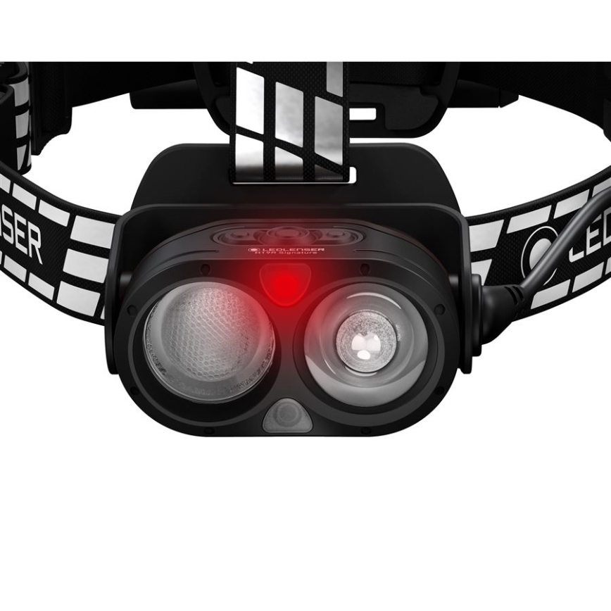 Ledlenser H19R SIGNATURE - lanterna frontal recarregável com LED e intensidade de luz ajustável / 4800 mAh IP68 4000 lm 20 h preta