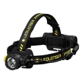 Ledlenser H7R WORK - Lanterna frontal recarregável com LED dimerizável, 4800 mAh, IP67, 1000 lm, 60 h, preta