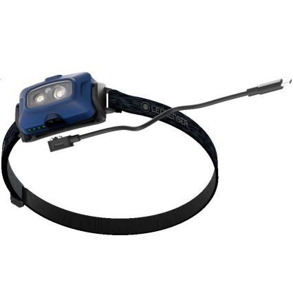 Ledlenser HF4R Core - Lanterna frontal recarregável LED com intensidade regulável, 1000 mAh, IP68, 500 lm, até 35 h, azul