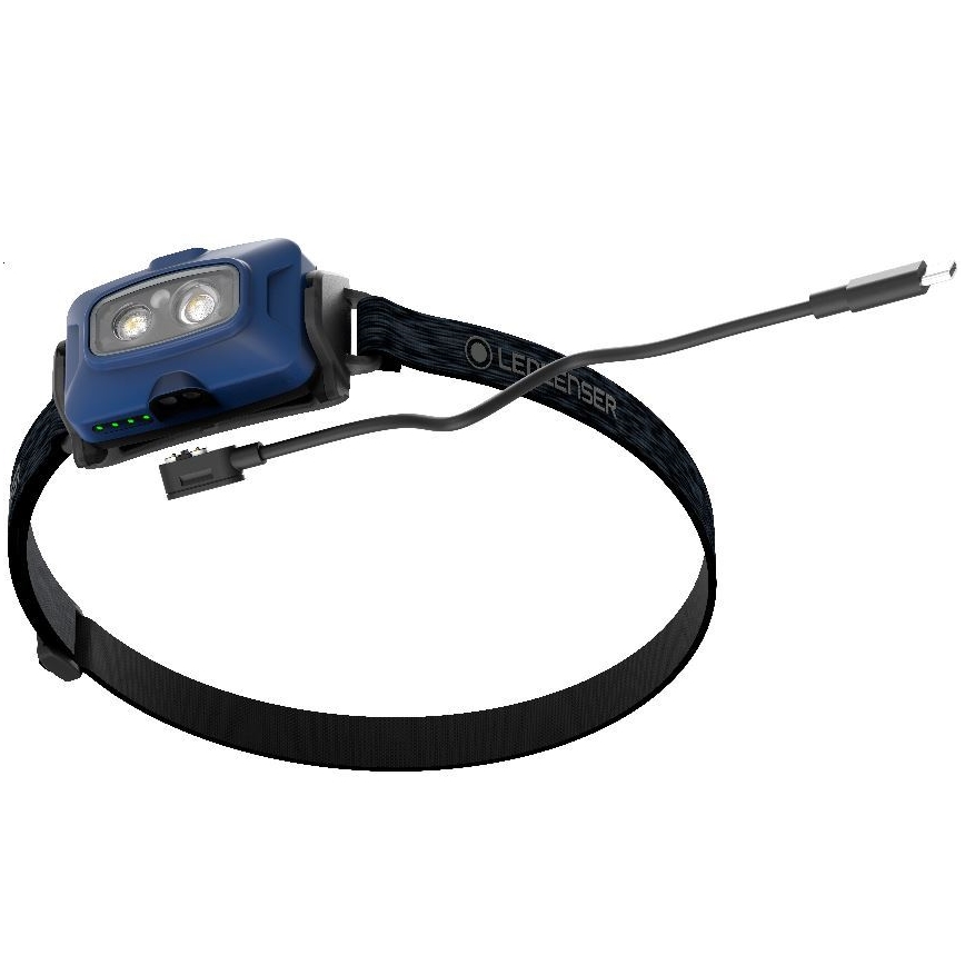 Ledlenser HF4R Core - Lanterna frontal recarregável LED com intensidade regulável, 1000 mAh, IP68, 500 lm, até 35 h, azul