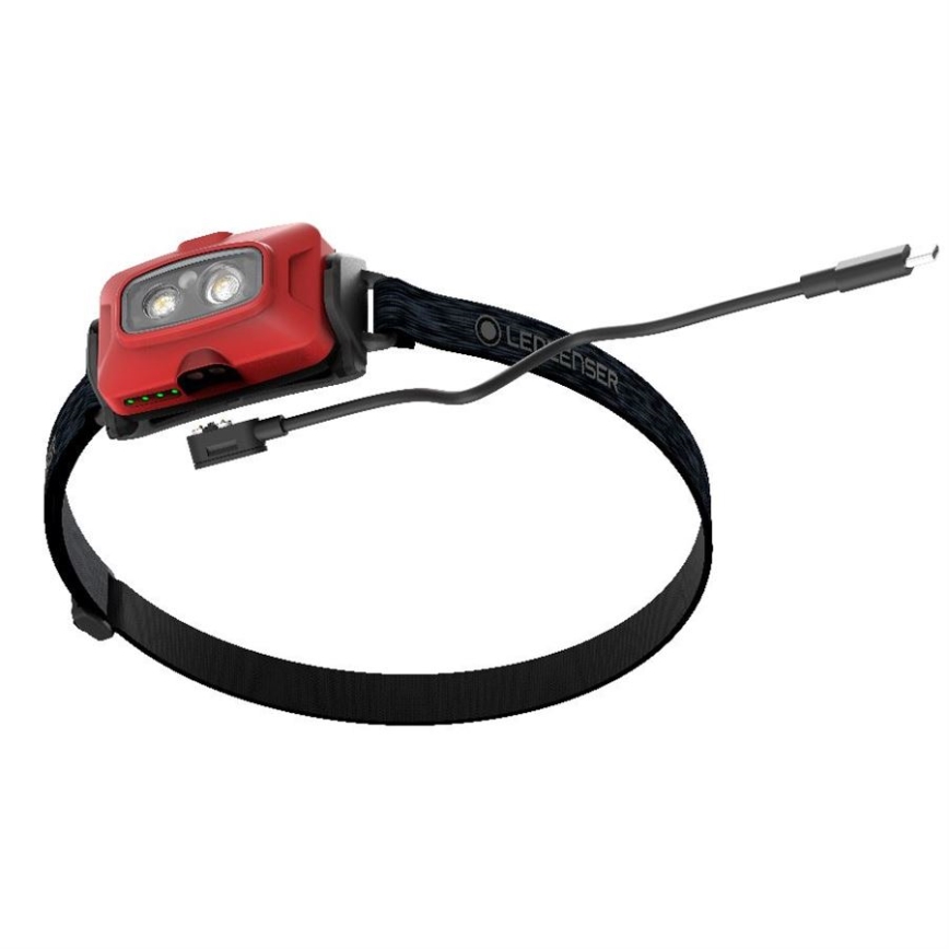 Ledlenser HF4R Core - Lanterna frontal LED recarregável com regulação de brilho, 1000 mAh, IP68, 500 lm, 35 h, vermelha